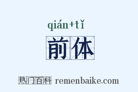 前体是什么意思的图片